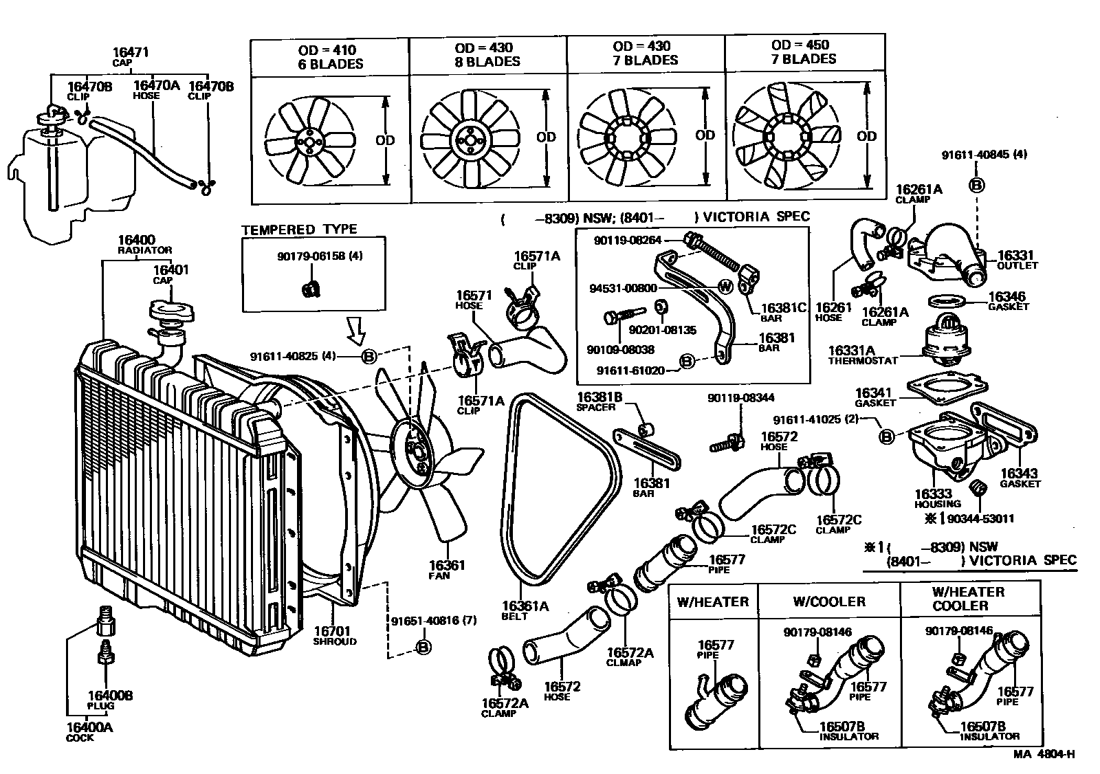 1603 — RADIATOR & WATER OUTLET