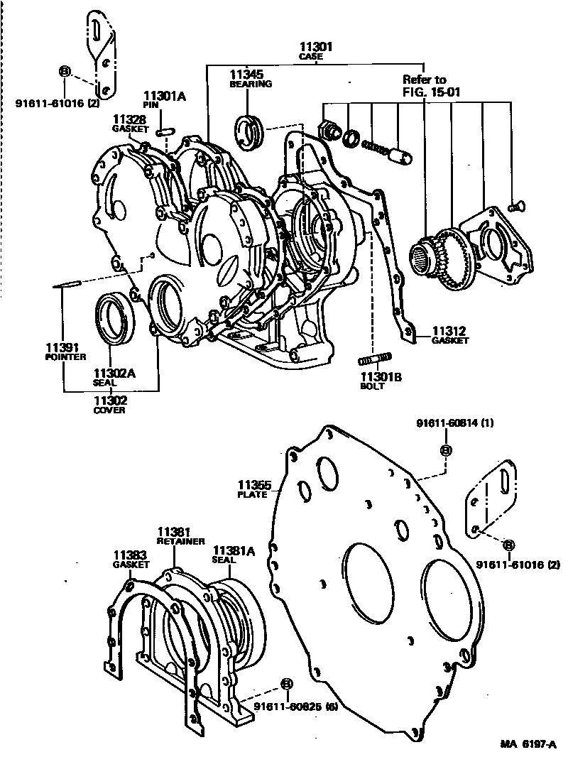1106 — TIMING GEAR COVER & REAR END PLATE