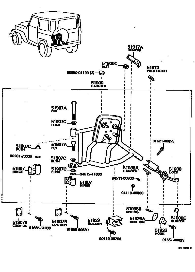 5153 — SPARE WHEEL CARRIER