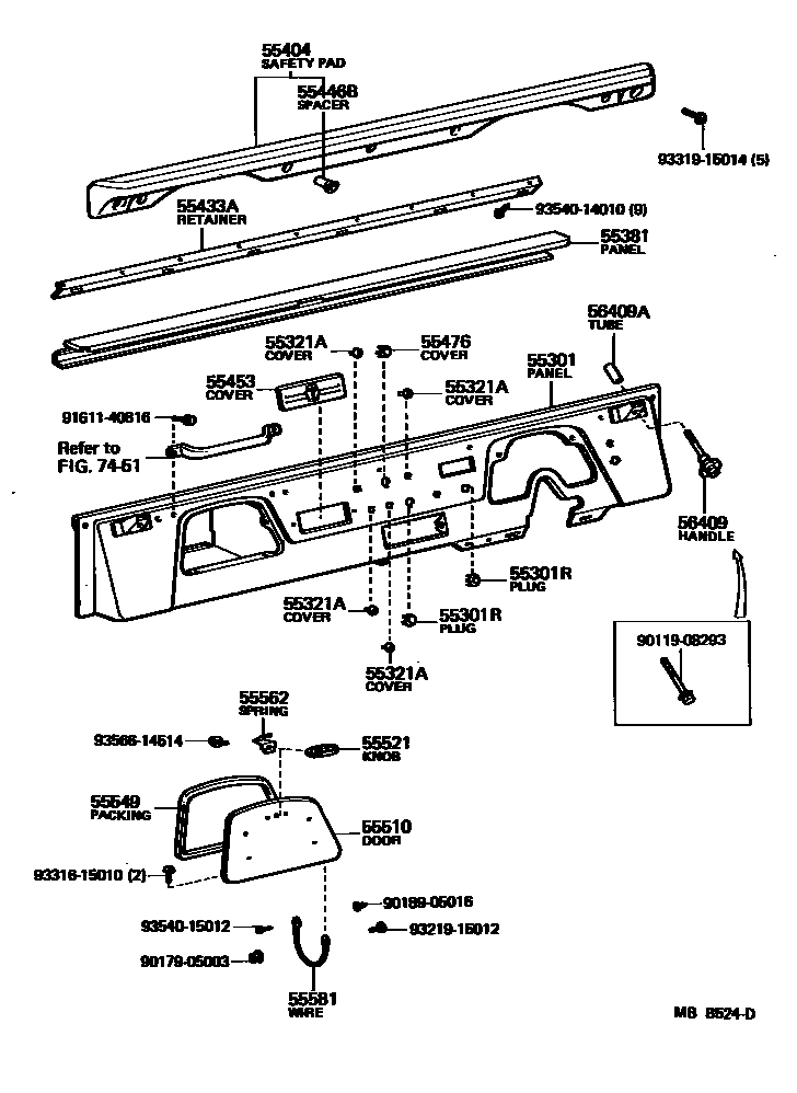 5551 — INSTRUMENT PANEL & GLOVE COMPARTMENT