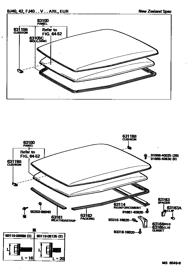 6153 — ROOF PANEL & BACK PANEL