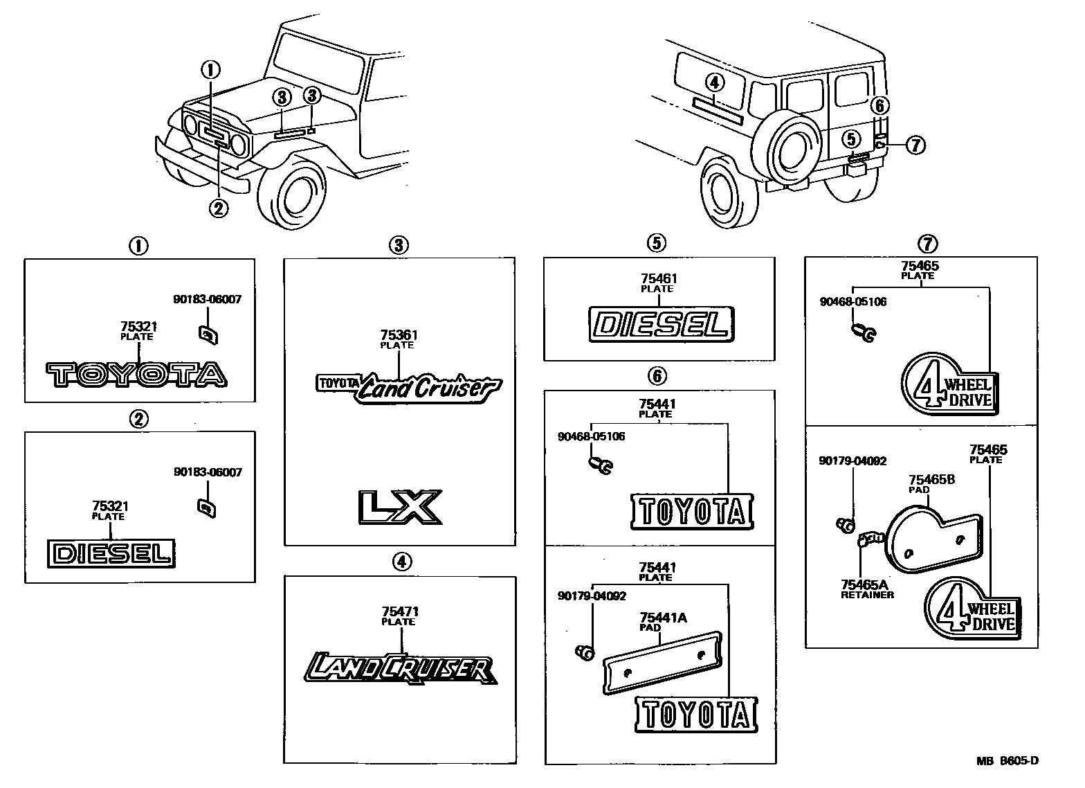 7551 — EMBLEM & NAME PLATE