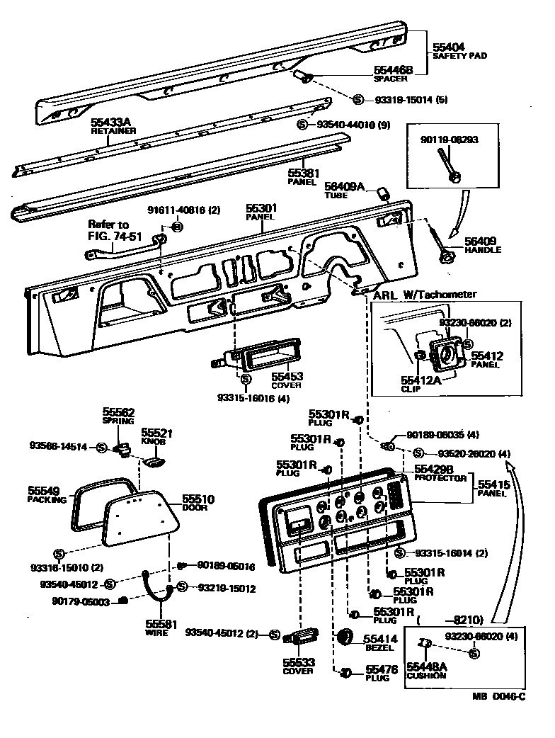 5551 — INSTRUMENT PANEL & GLOVE COMPARTMENT