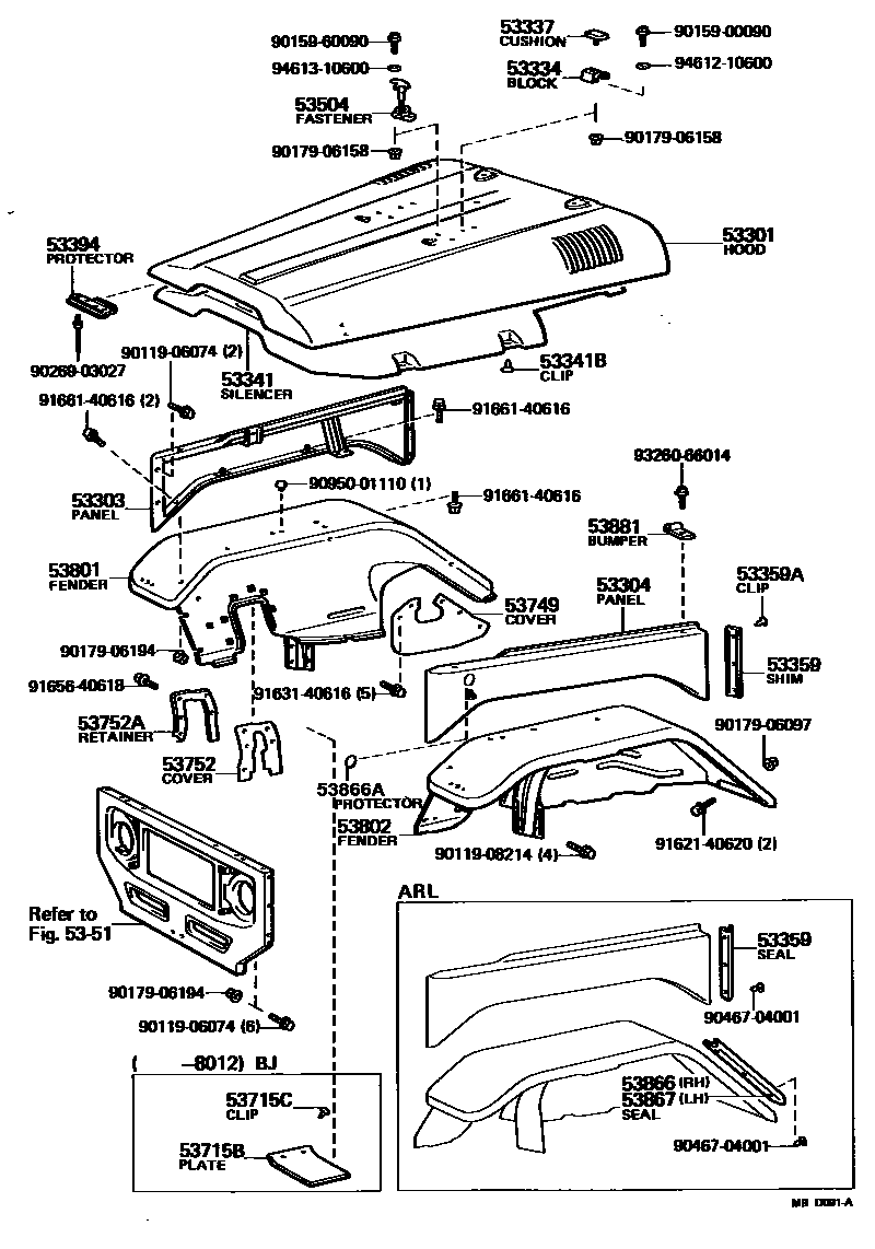5353 — HOOD & FRONT FENDER