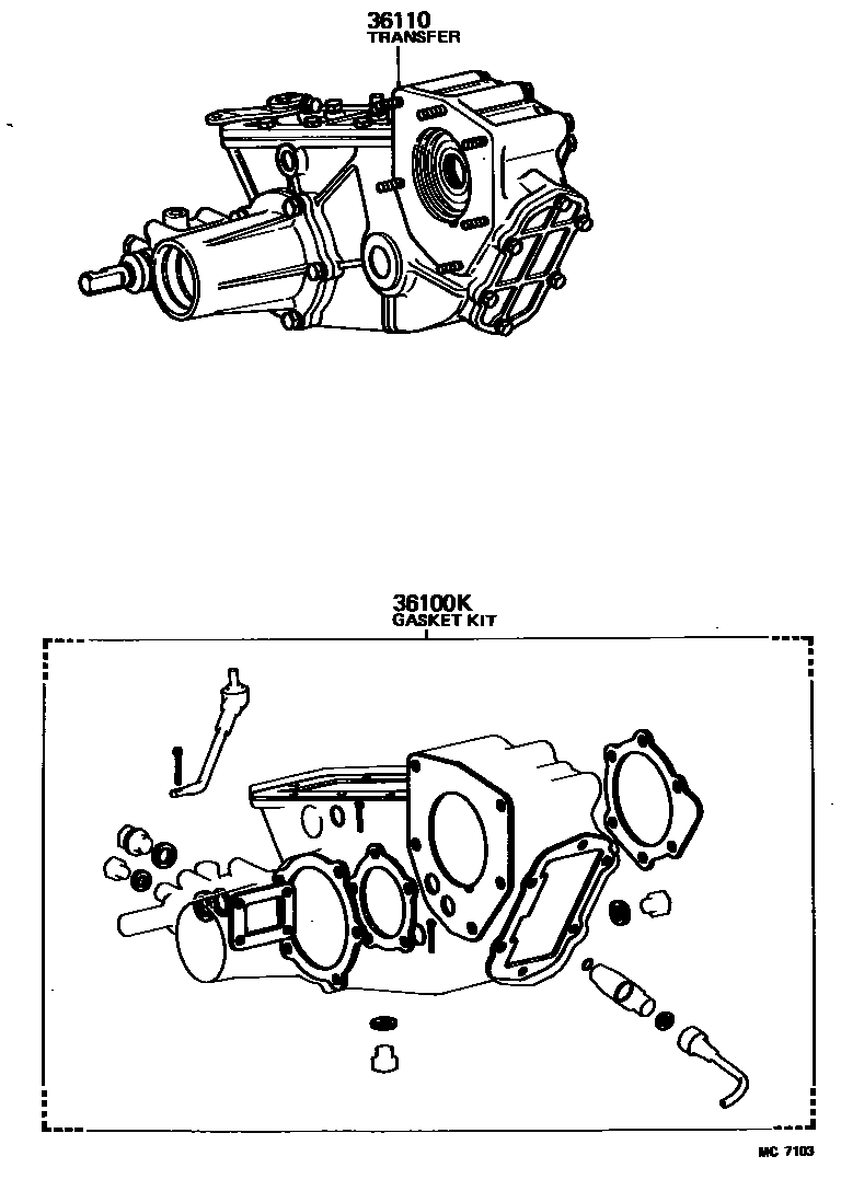 3608 — TRANSFER ASSEMBLY & GASKET KIT