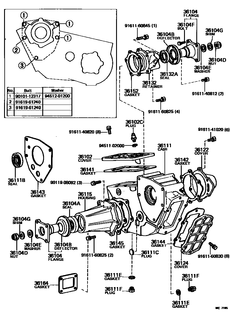 3609 — TRANSFER CASE & EXTENSION HOUSING