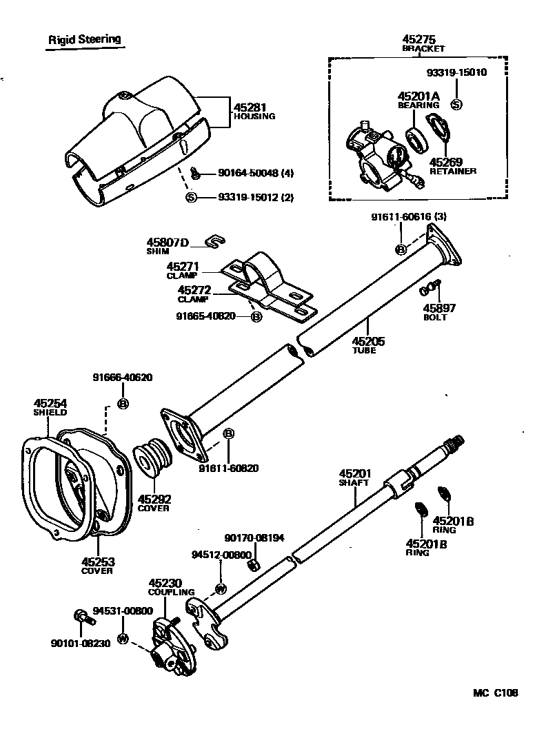 4501 — STEERING COLUMN & SHAFT