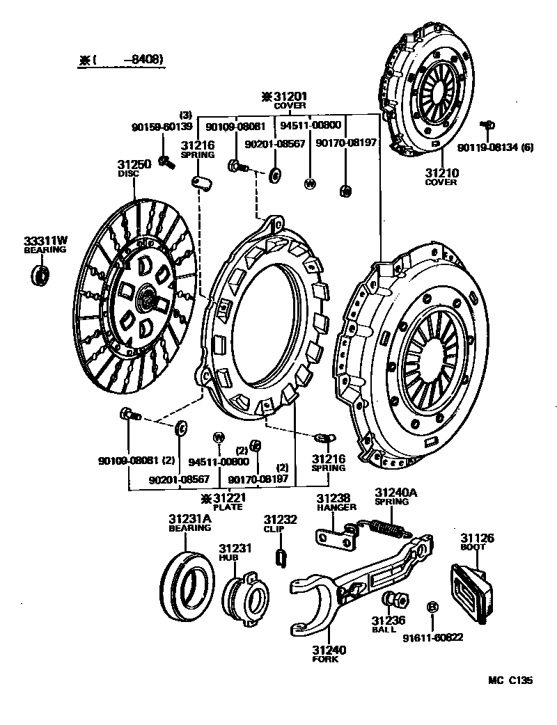 3101 — CLUTCH & RELEASE FORK