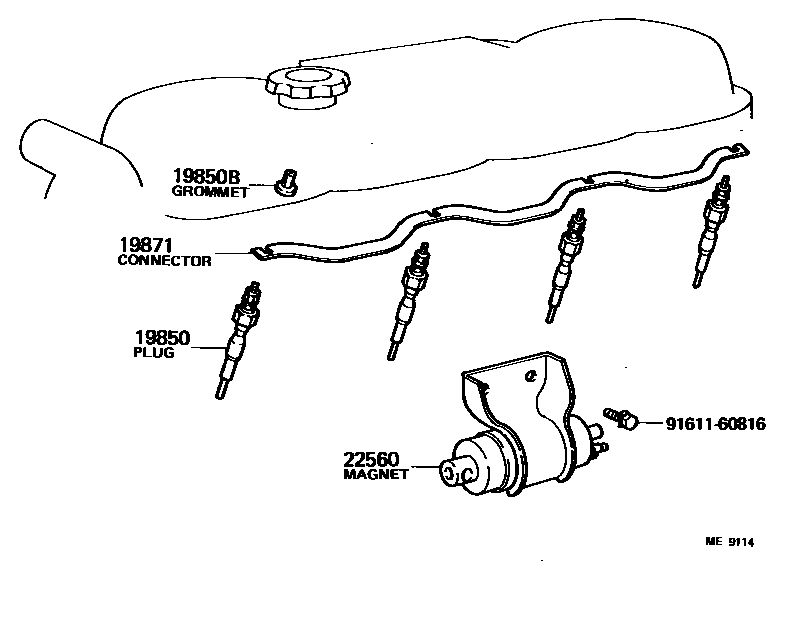 1901 — IGNITION COIL & SPARK PLUG / GLOW PLUG