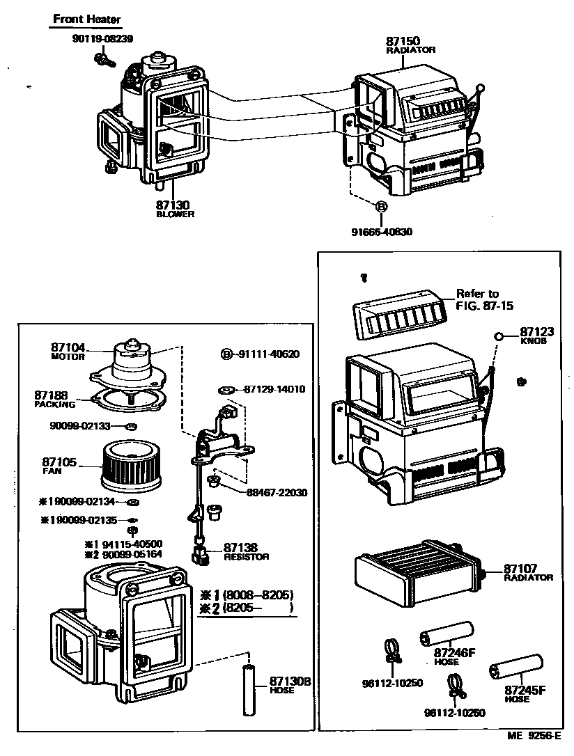 8712 — HEATING & AIR CONDITIONING - HEATER UNIT & BLOWER