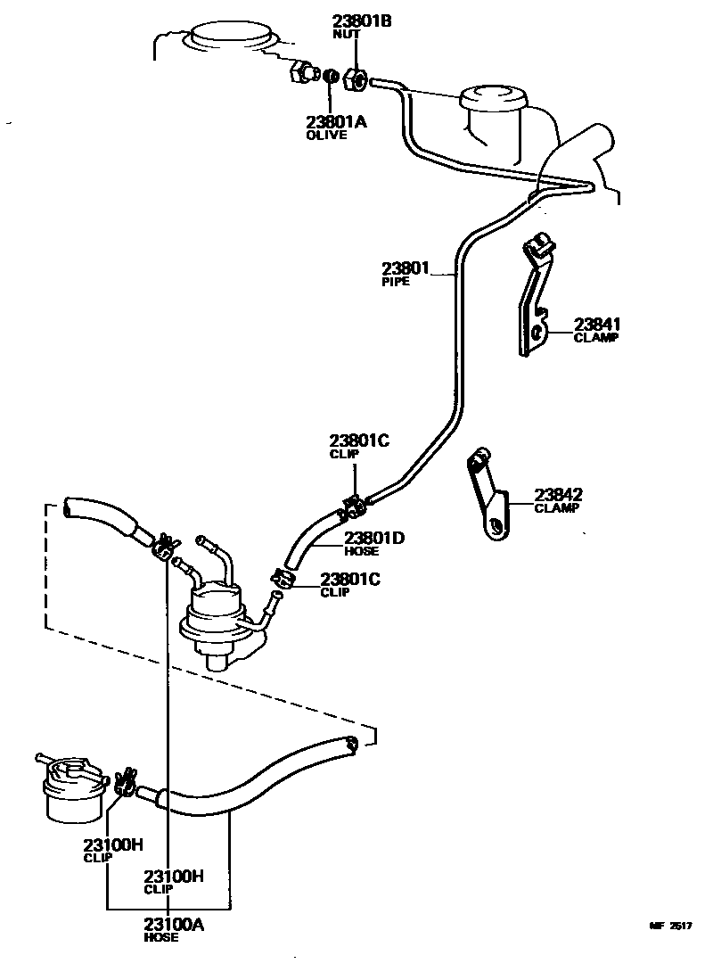 2101 — FUEL PIPE & CLAMP