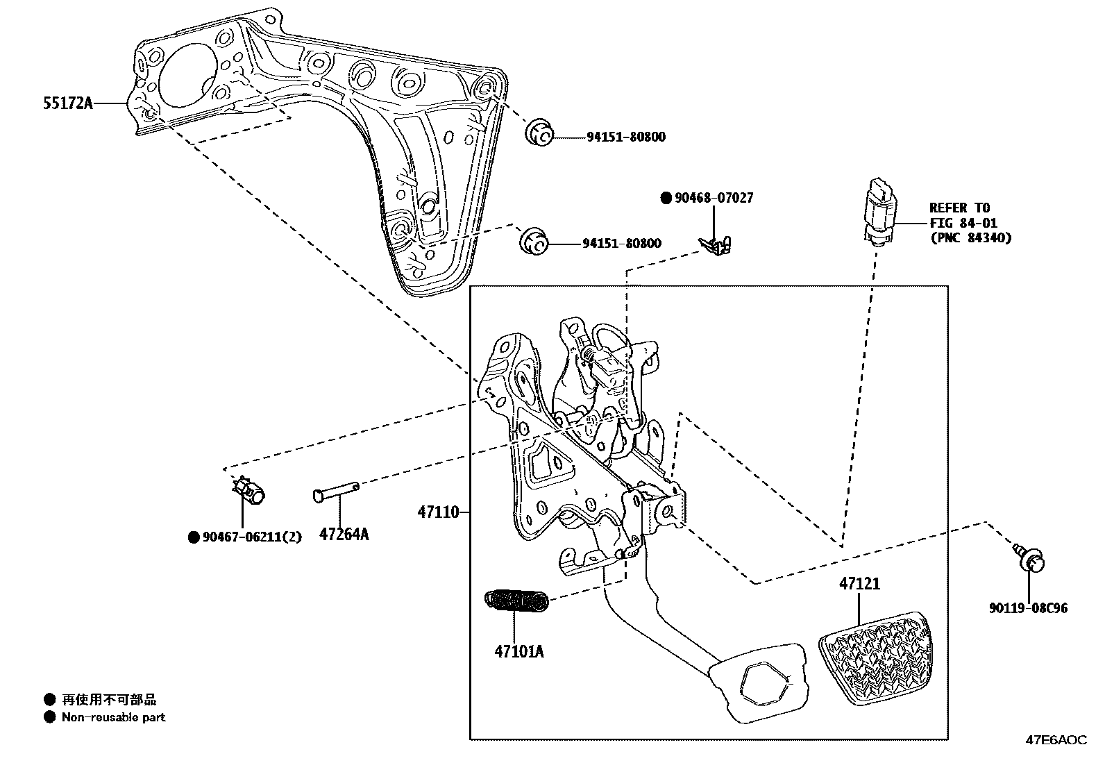 4701 — BRAKE PEDAL & BRACKET