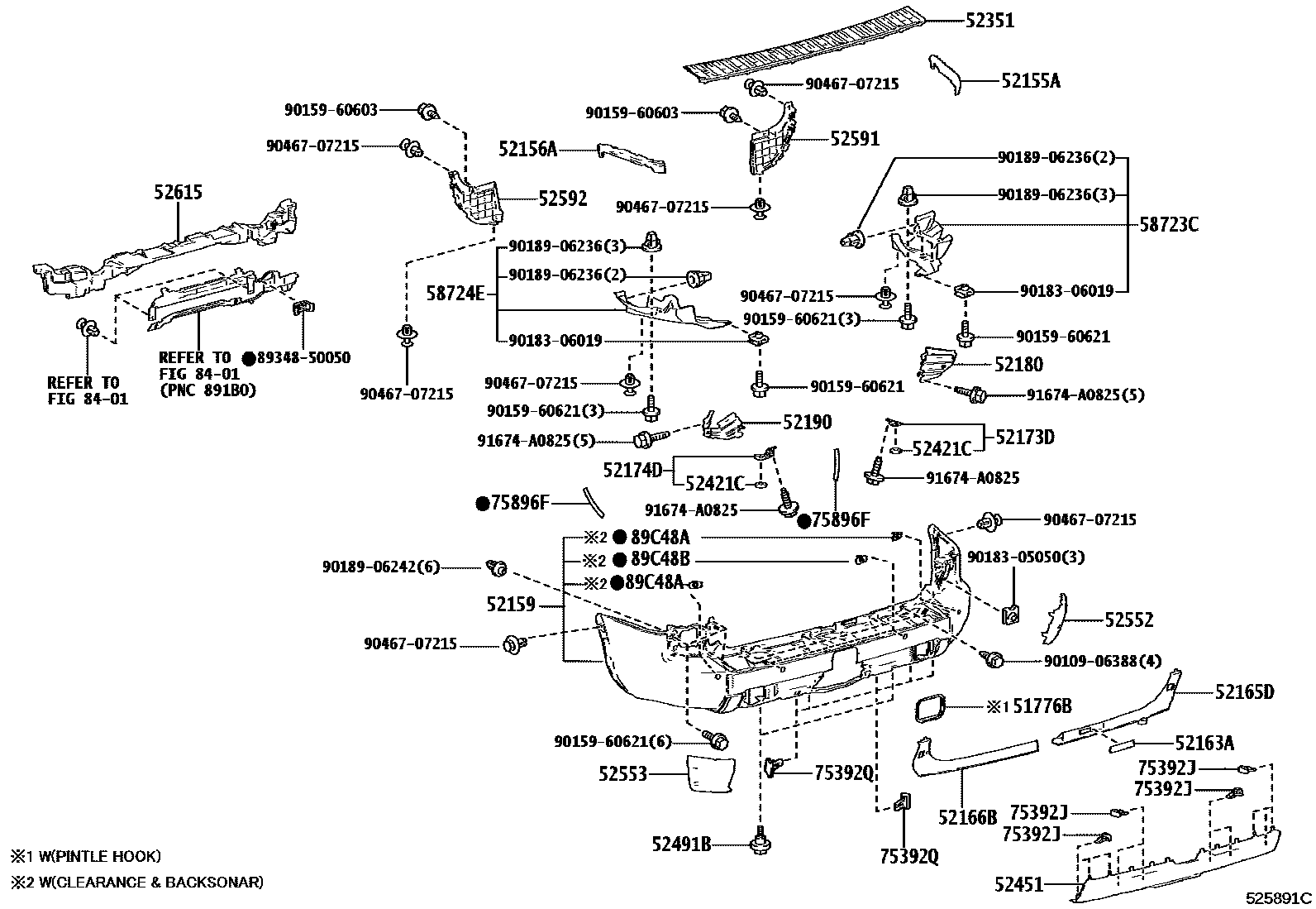 5253 — REAR BUMPER & BUMPER STAY