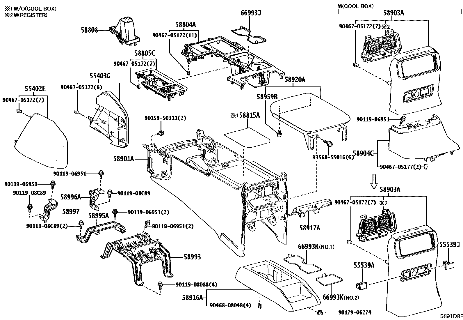 5855 — CONSOLE BOX & BRACKET
