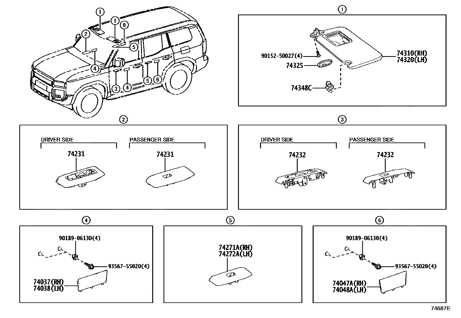 7451 — ARMREST & VISOR