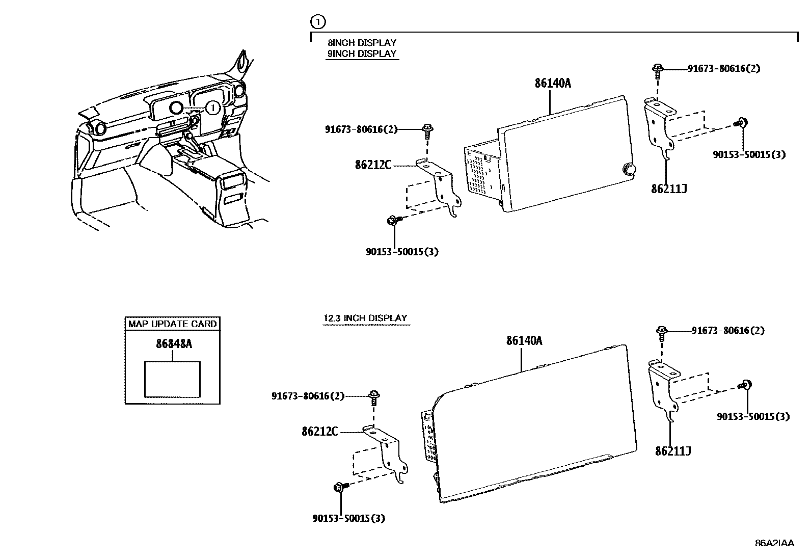 8603 — NAVIGATION & FRONT MONITOR DISPLAY