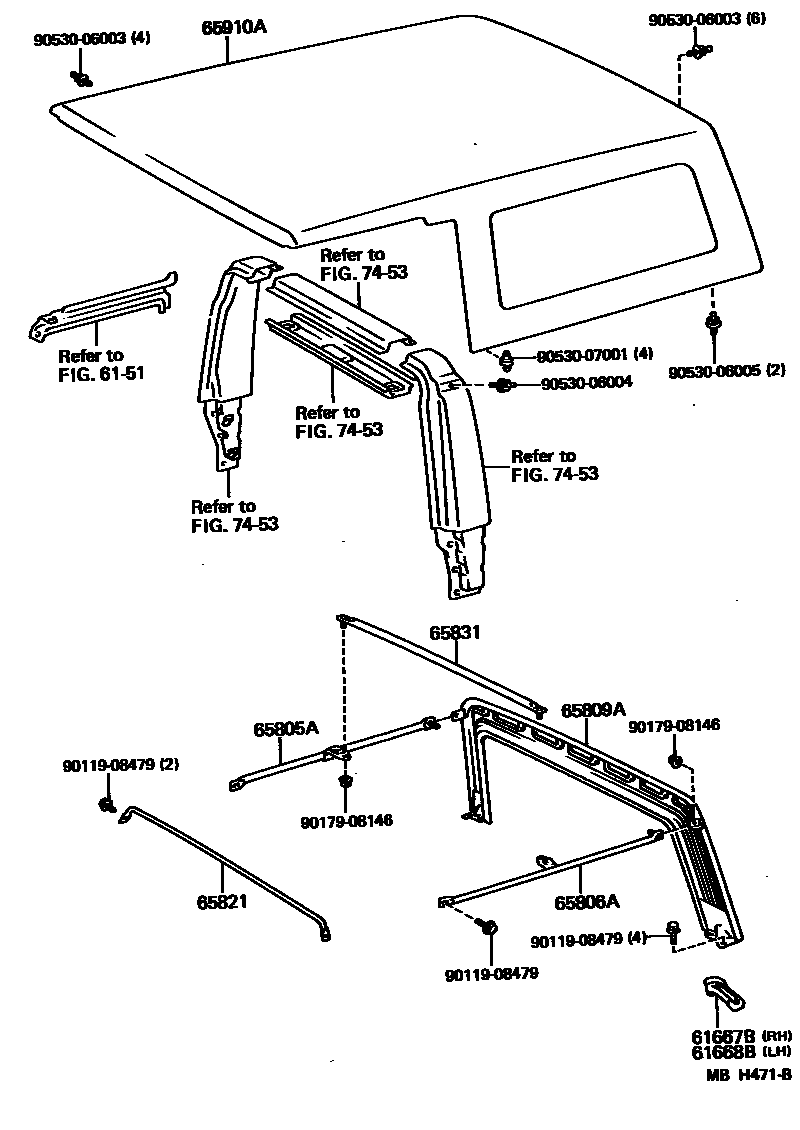 6555 — REAR BODY TOP CURTAIN & ROOF PANEL