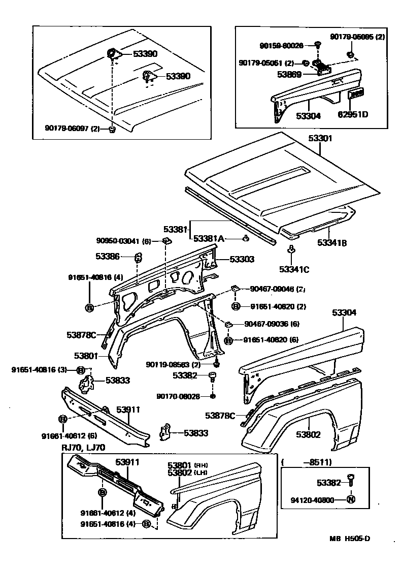 5353 — HOOD & FRONT FENDER
