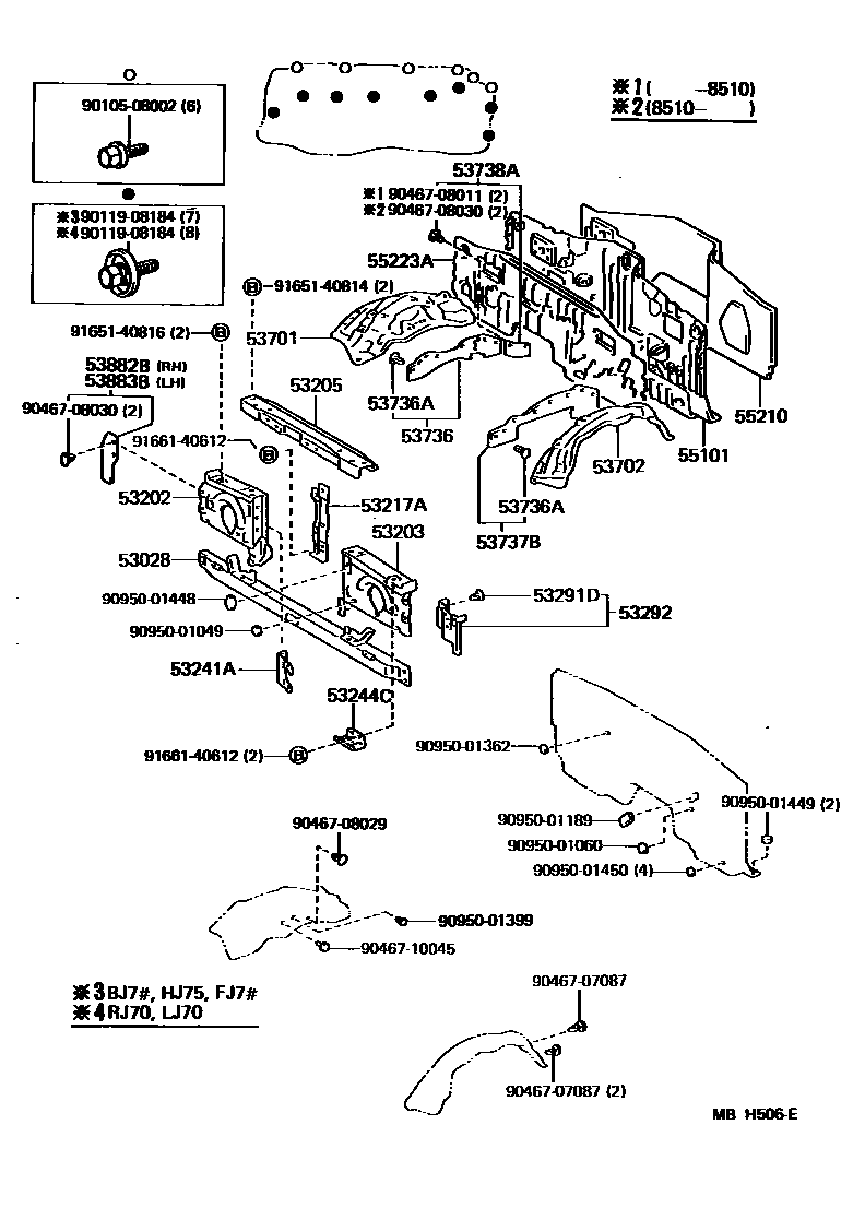 5355 — FRONT FENDER APRON & DASH PANEL