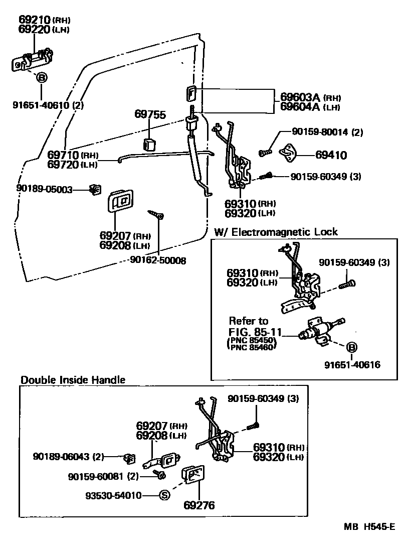 6753 — FRONT DOOR LOCK & HANDLE