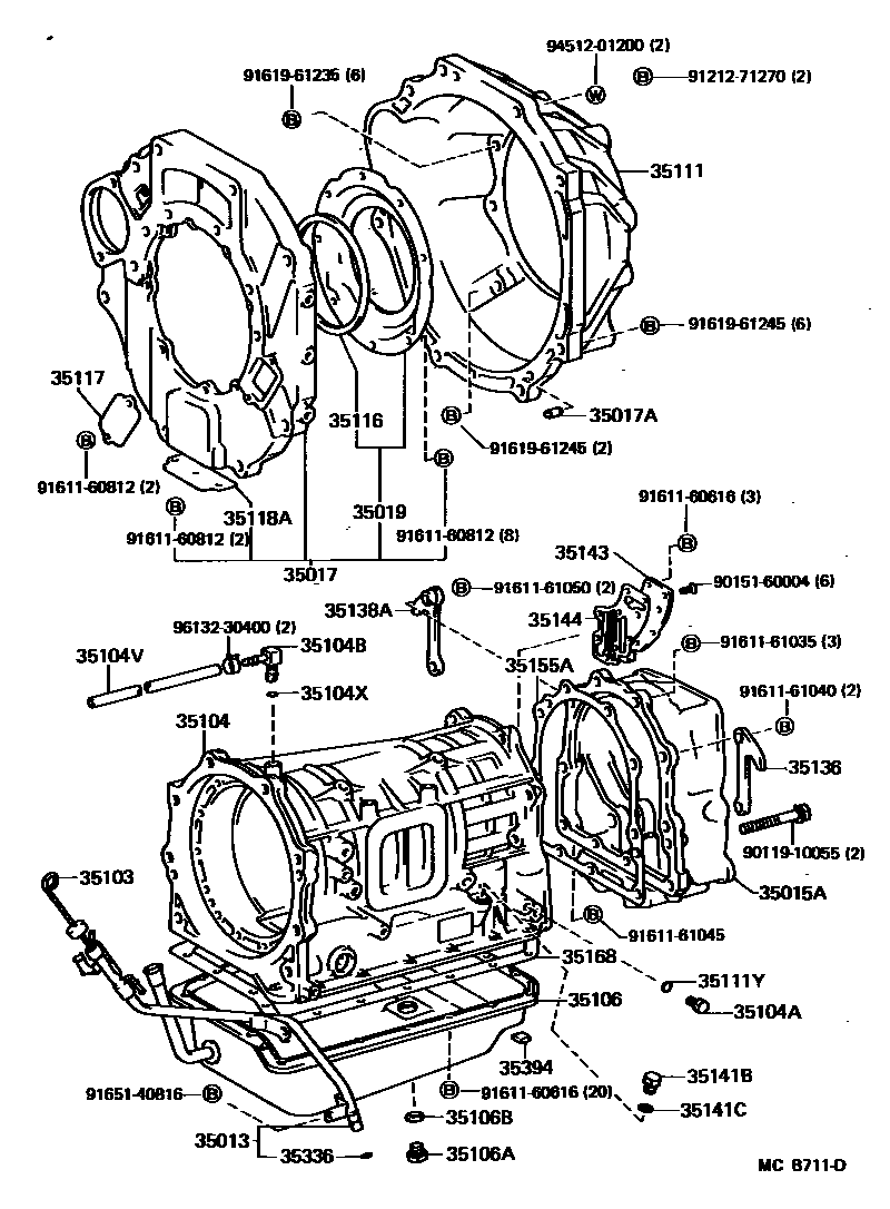 3503 — TRANSMISSION CASE & OIL PAN (ATM)