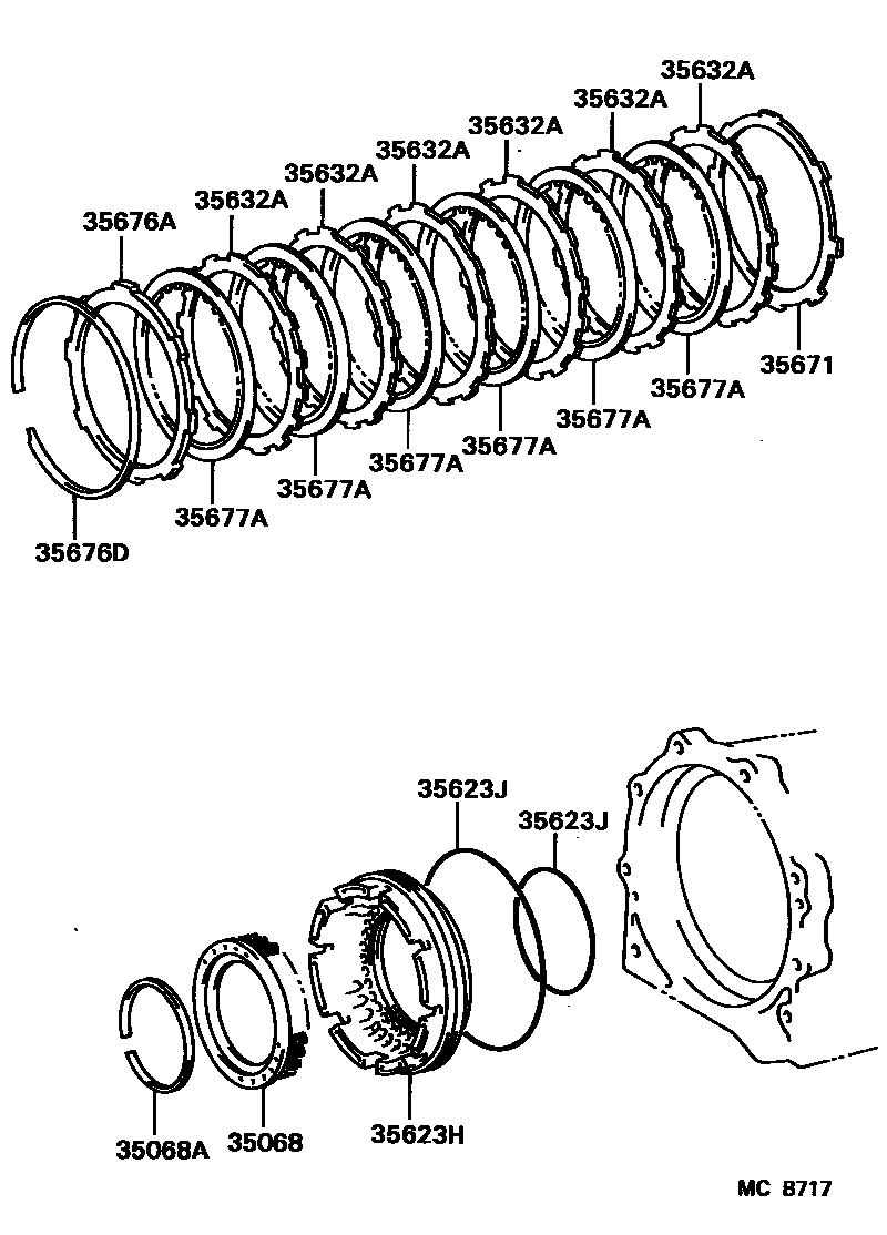 3509 — BRAKE NO.3, 1ST & REVERSE BRAKE (ATM)