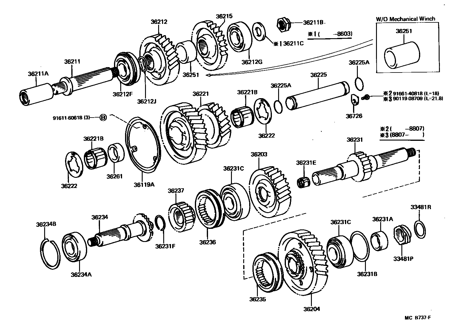 3610 — TRANSFER GEAR