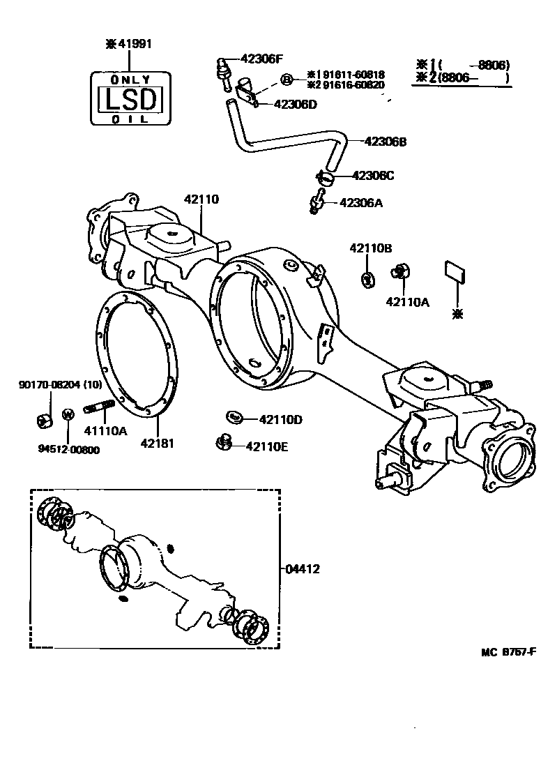 4101 — REAR AXLE HOUSING & DIFFERENTIAL