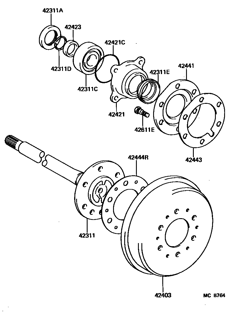 4102 — REAR AXLE SHAFT & HUB