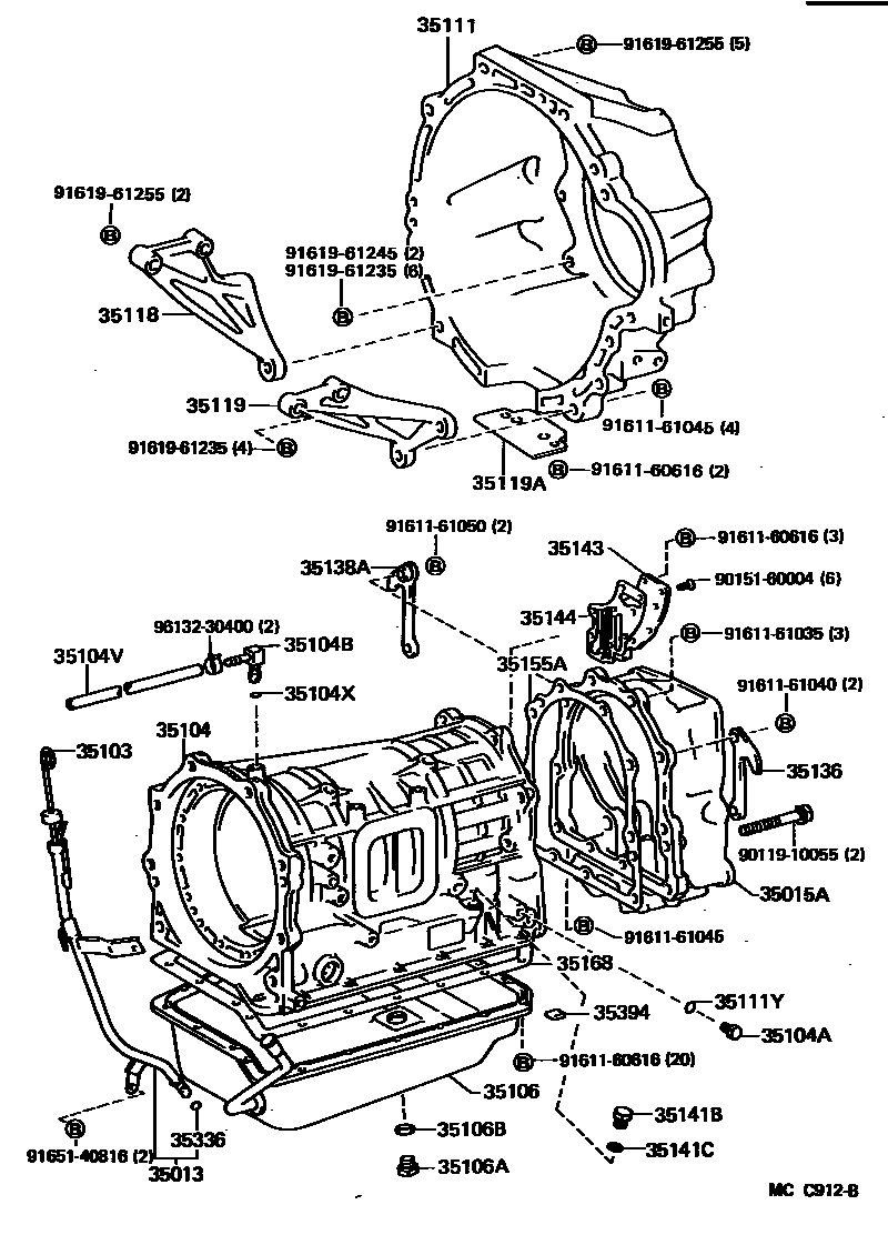 3503 — TRANSMISSION CASE & OIL PAN (ATM)