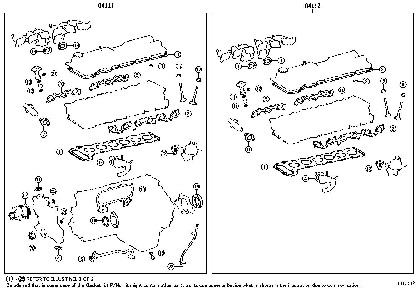 1103 — ENGINE OVERHAUL GASKET KIT