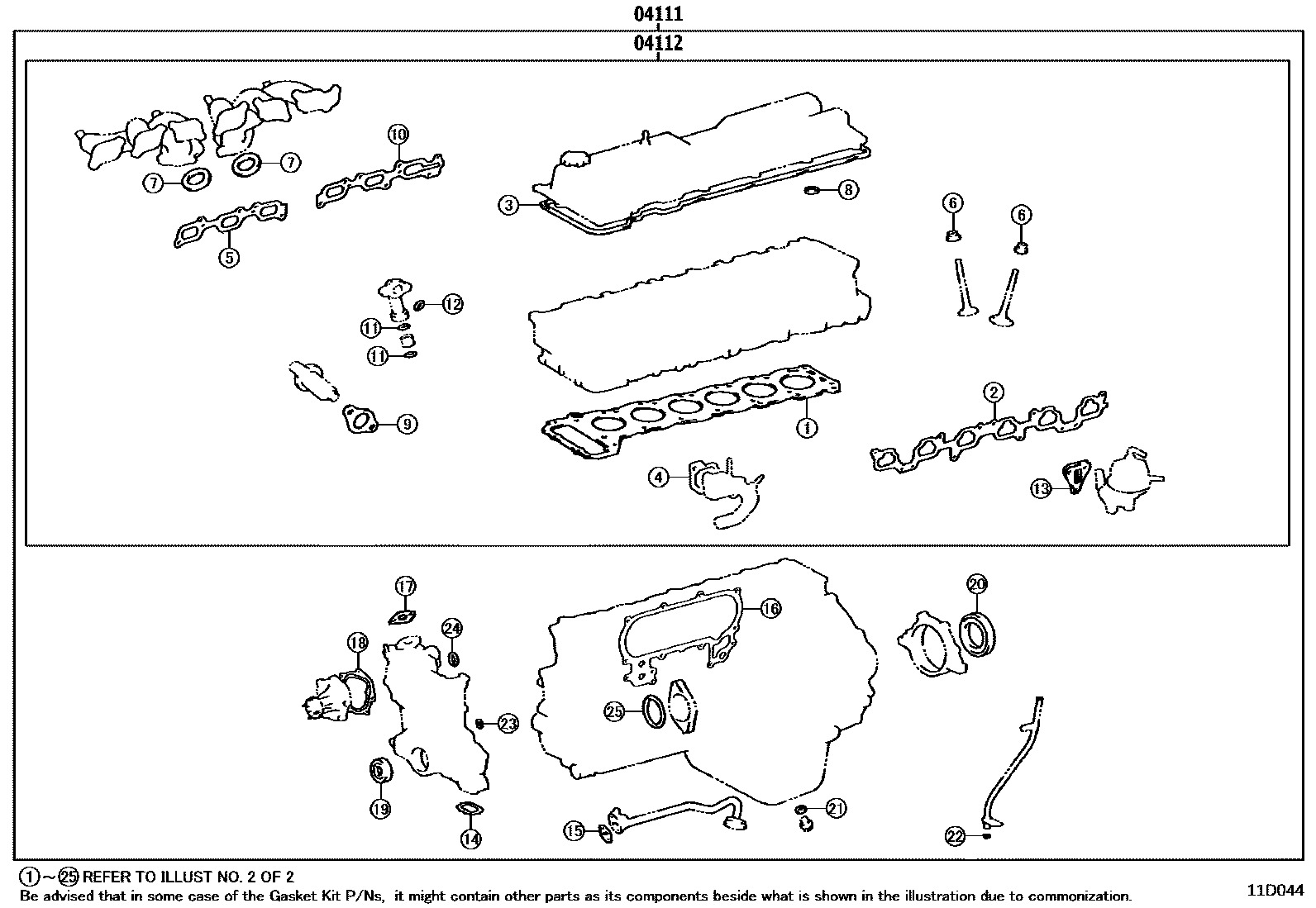 1103 — ENGINE OVERHAUL GASKET KIT