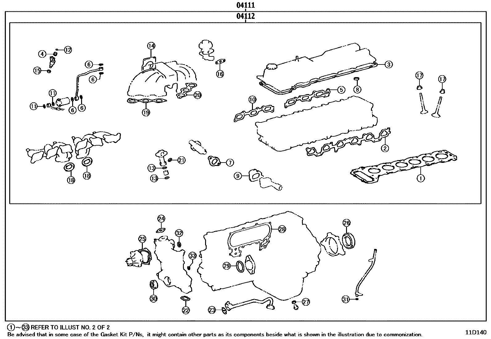 1103 — ENGINE OVERHAUL GASKET KIT