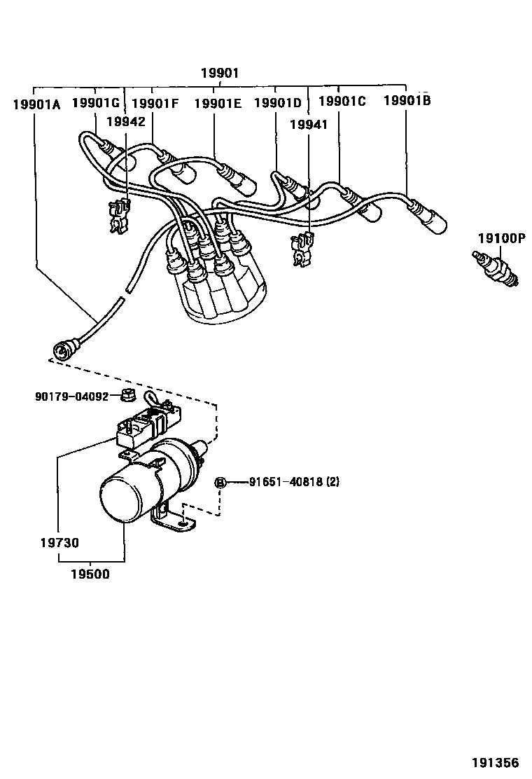 1901 — IGNITION COIL & SPARK PLUG / GLOW PLUG