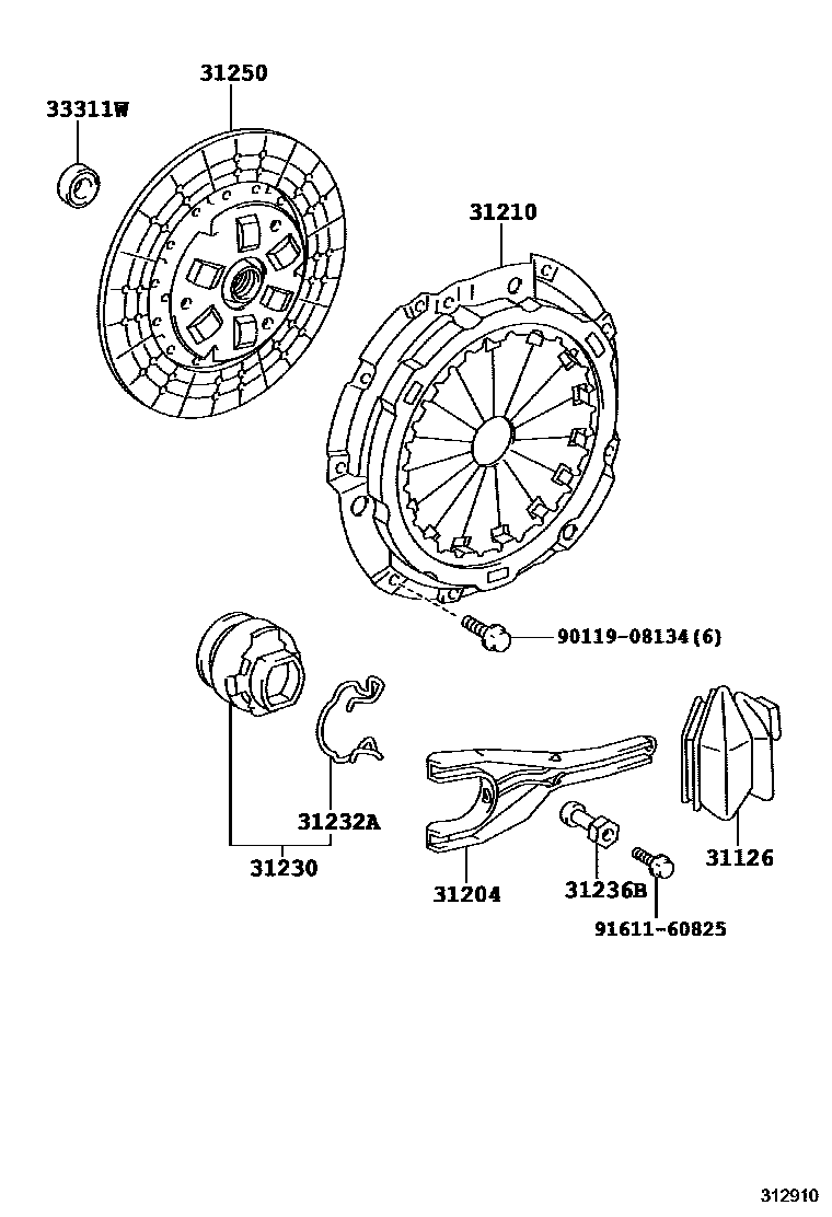 3101 — CLUTCH & RELEASE FORK