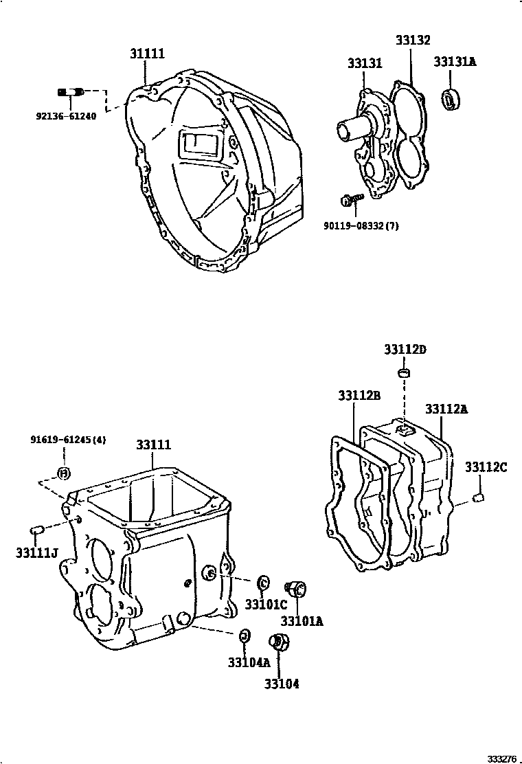 3302 — CLUTCH HOUSING & TRANSMISSION CASE (MTM)