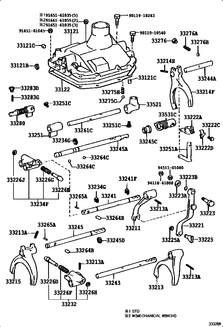 3307 — GEAR SHIFT FORK & LEVER SHAFT (MTM)