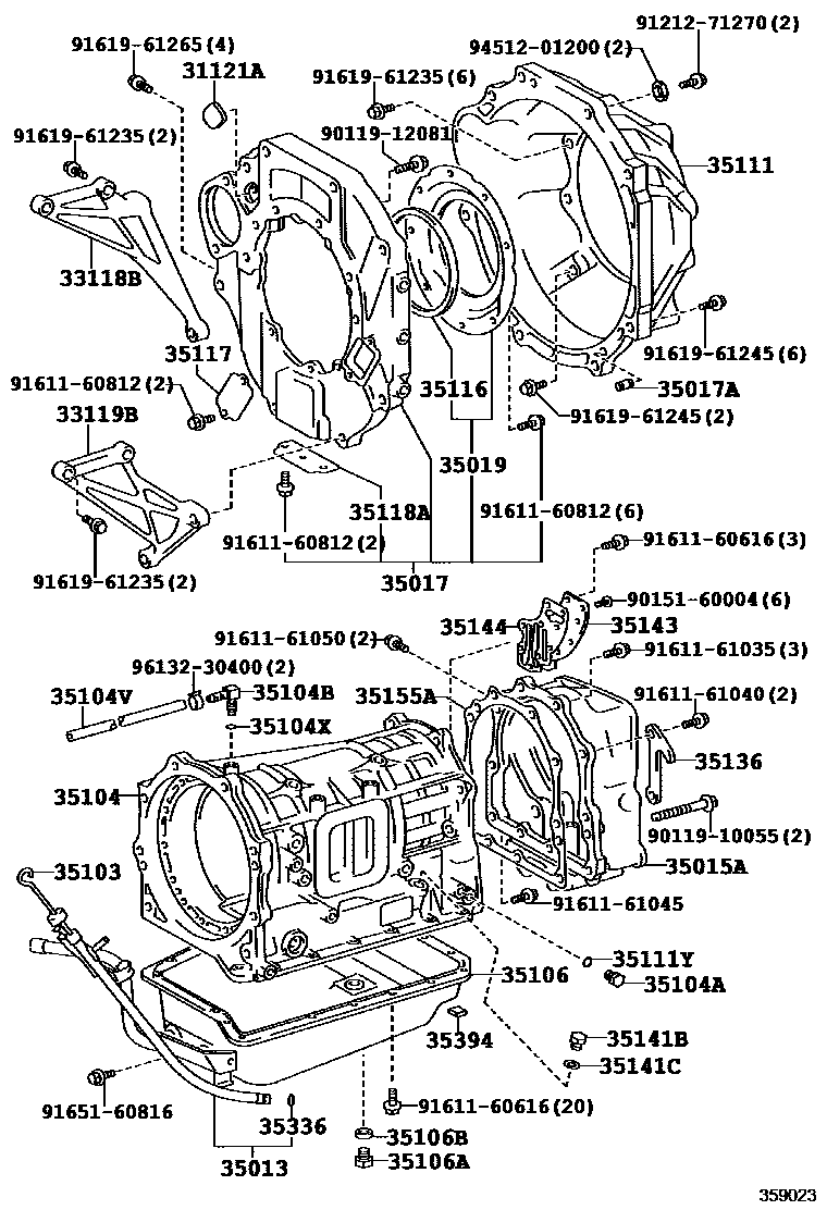 3503 — TRANSMISSION CASE & OIL PAN (ATM)