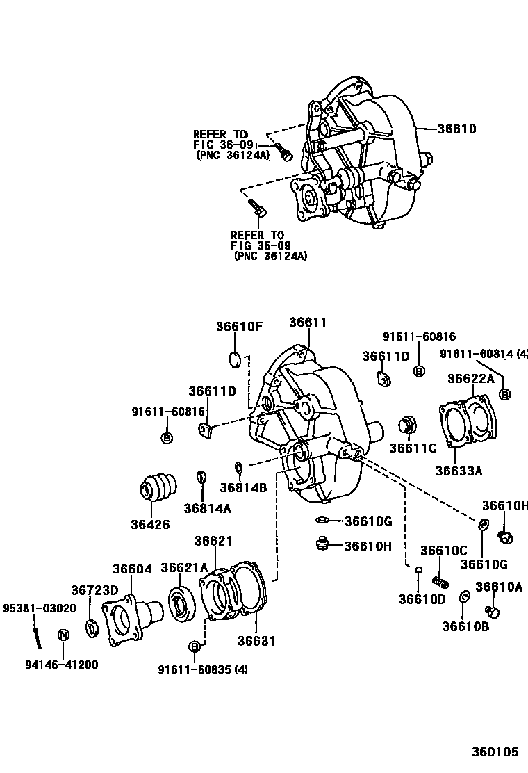 3602 — POWER TAKE-OFF CASE & GEAR