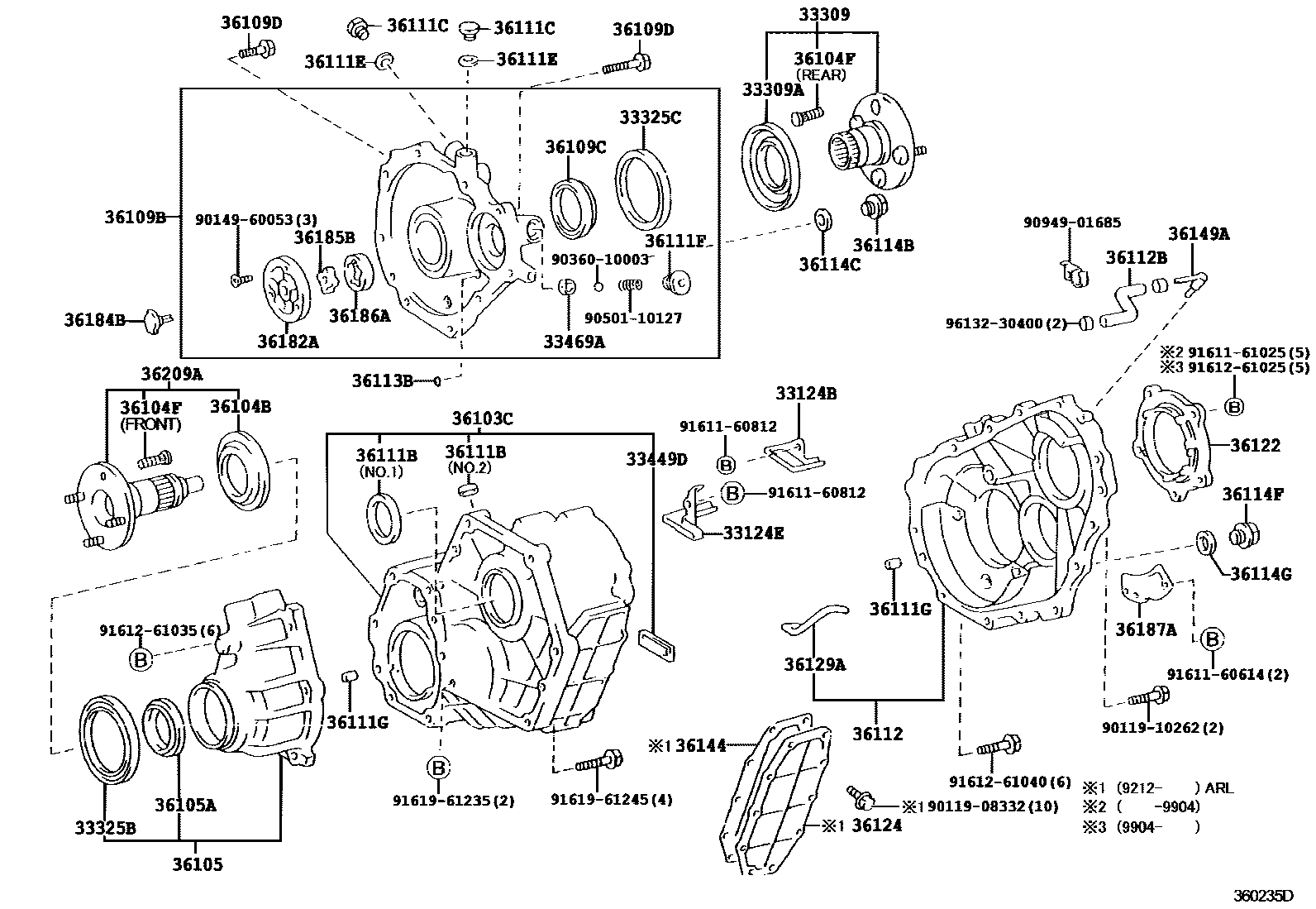 3609 — TRANSFER CASE & EXTENSION HOUSING