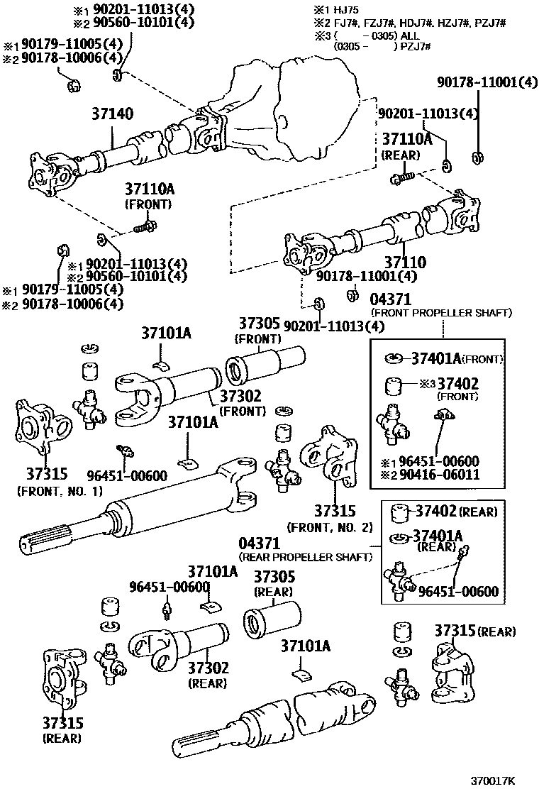 3701 — PROPELLER SHAFT & UNIVERSAL JOINT