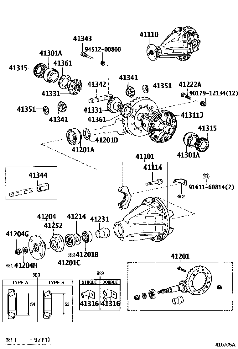 4101 — REAR AXLE HOUSING & DIFFERENTIAL