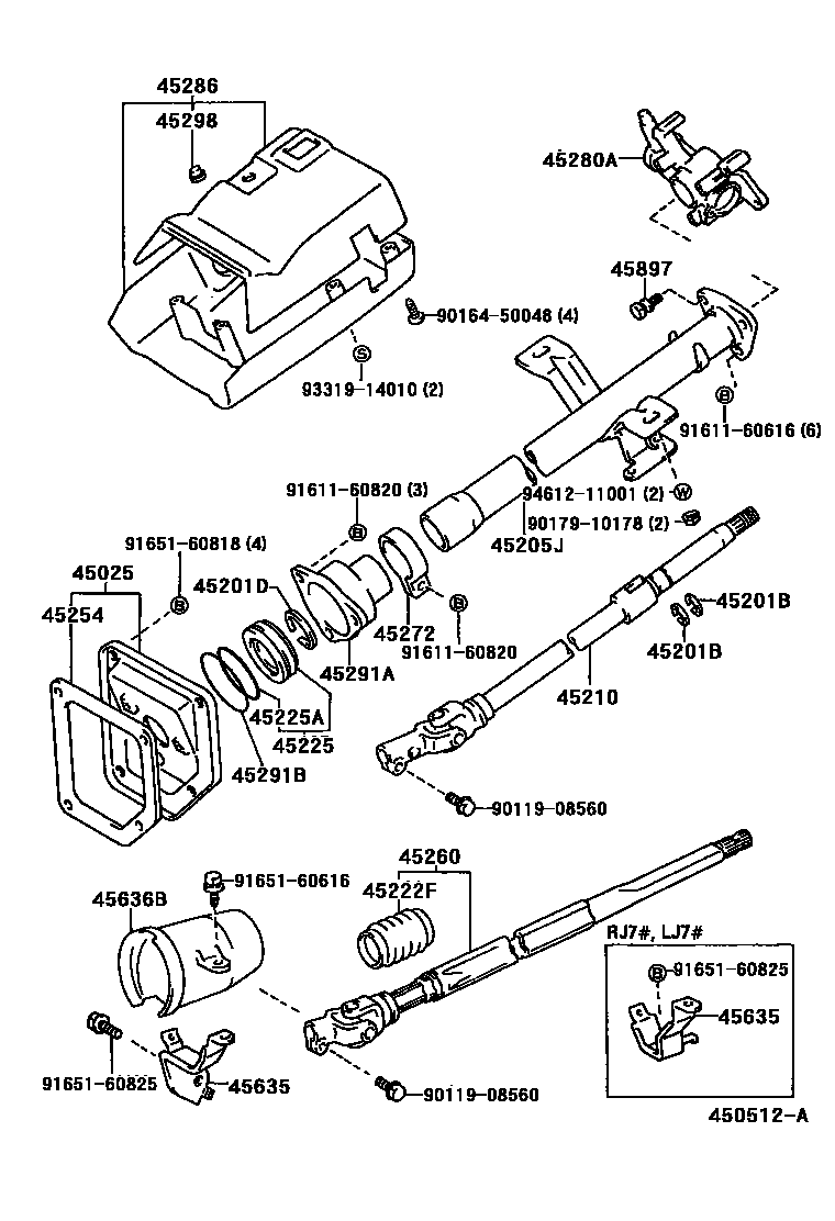 4501 — STEERING COLUMN & SHAFT