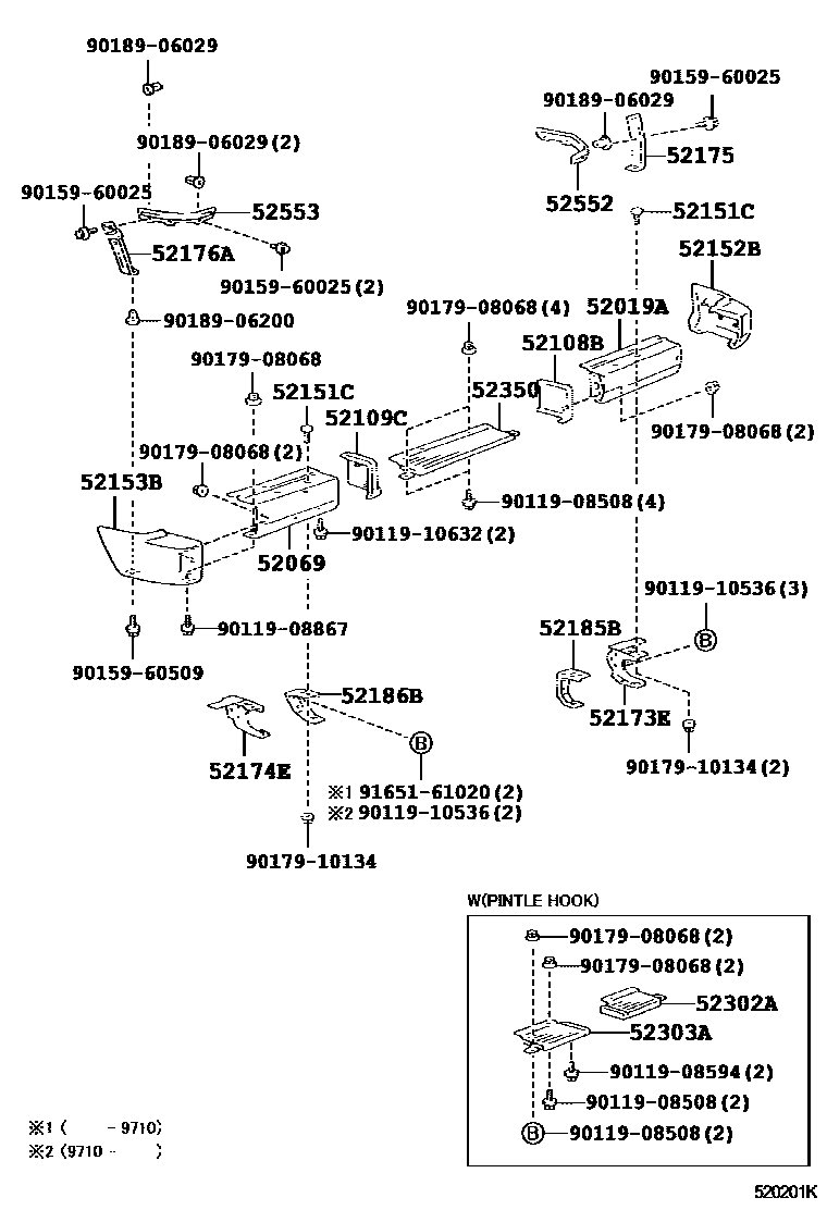 5253 — REAR BUMPER & BUMPER STAY