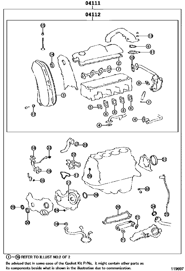 1103 — ENGINE OVERHAUL GASKET KIT