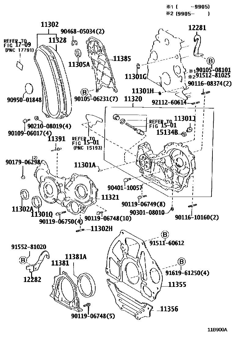 1106 — TIMING GEAR COVER & REAR END PLATE