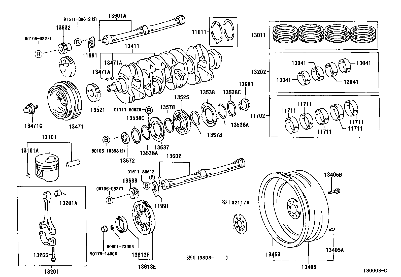 1301 — CRANKSHAFT & PISTON