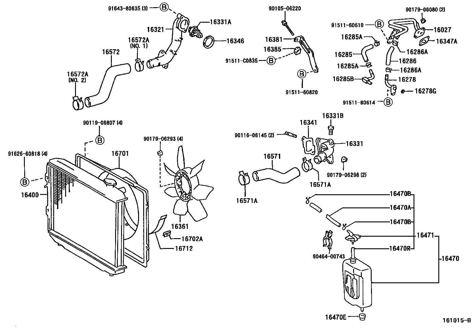 1603 — RADIATOR & WATER OUTLET
