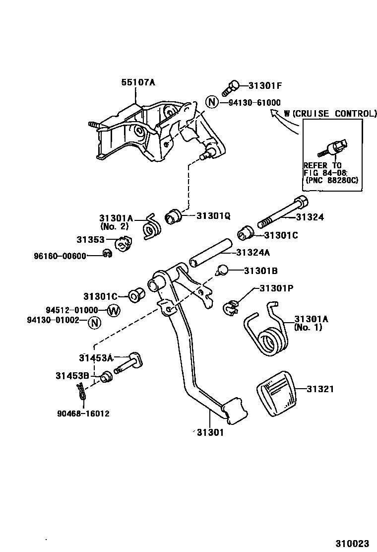 3102 — CLUTCH PEDAL & FLEXIBLE HOSE
