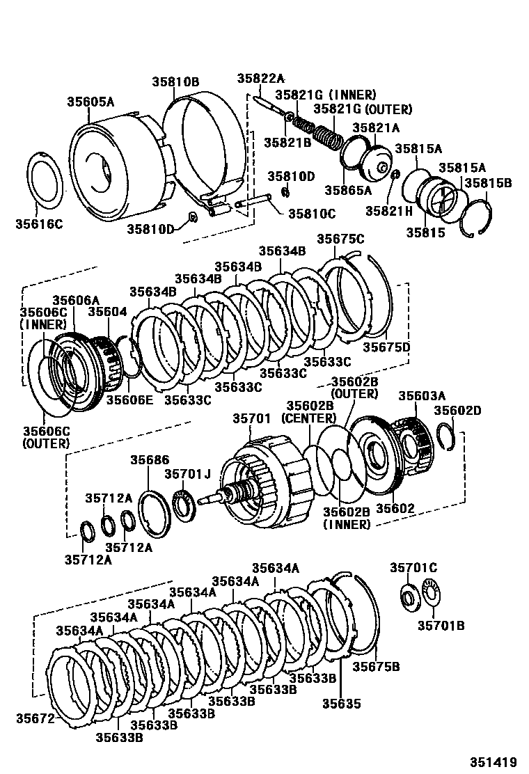 3507 — BRAKE BAND & MULTIPLE DISC CLUTCH (ATM)